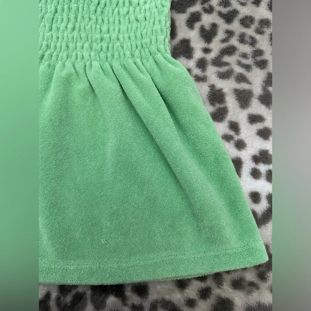 2006 Old Navy Terrycloth Swim Coverup Dress in Green Size 6-12 months
